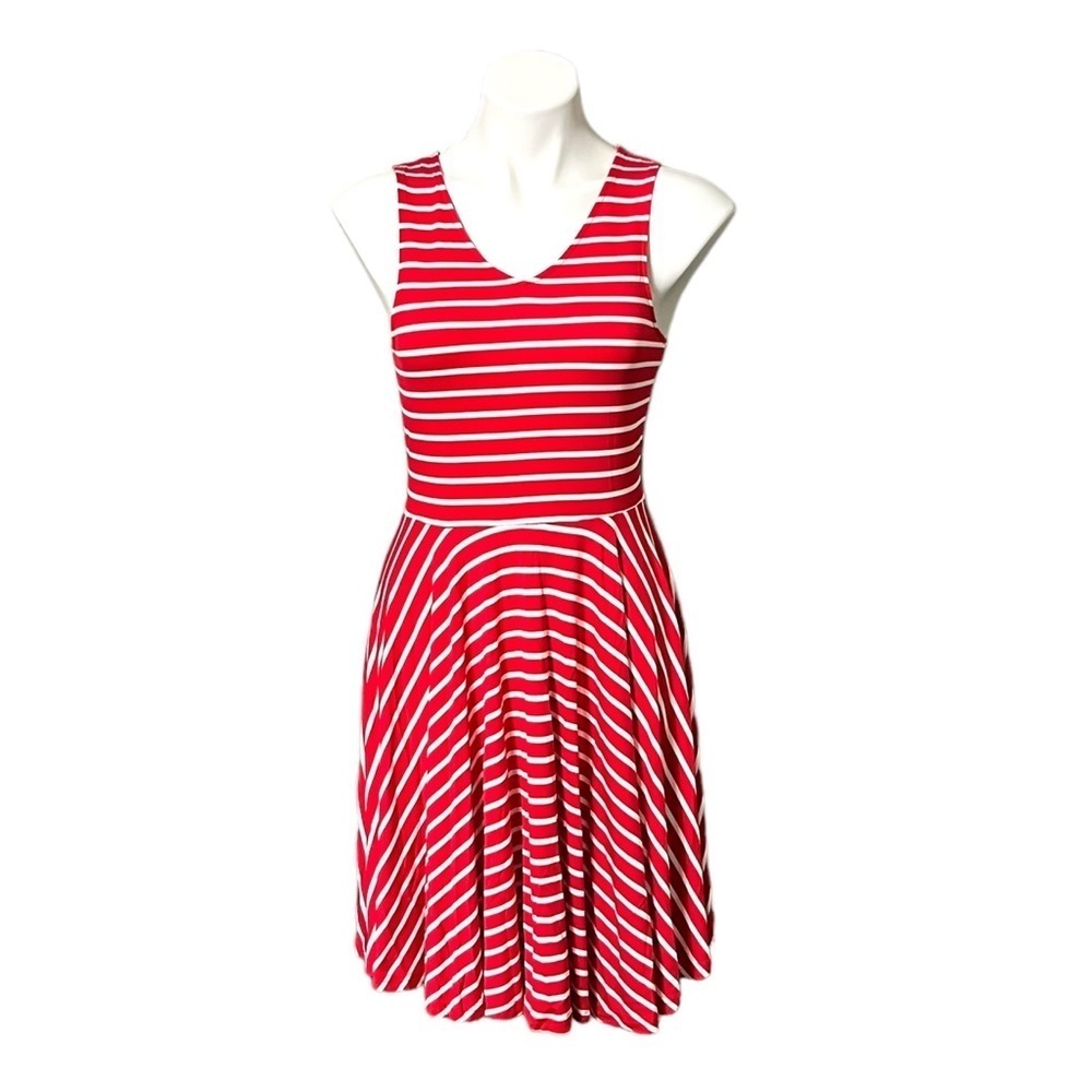 Charming Charlie Striped Knit Dress Red/White Size Small